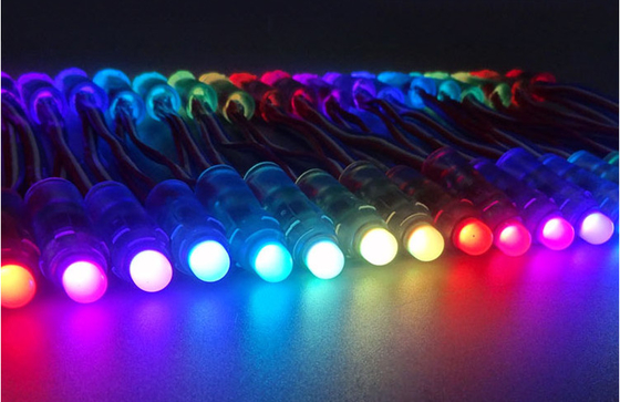 9 ملم 12 ملم متعدد الألوان عنونة بقيادة أضواء عيد الميلاد Dmx WS2811 1903 مع 3 أسلاك