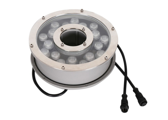 DMX512 Control RGB LED Fountain Light 18W IP68 LED ضوء حمام السباحة