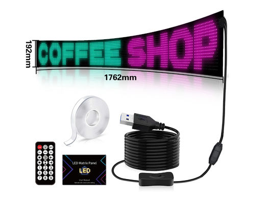 16*192 LED Smart Soft Screen App Control Car Pixel Display للاشارات الإعلانية للمتاجر