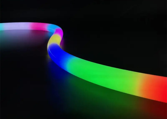 شريط الضوء الرقمي القابل للتوجيه RGB Led Neon 360° Round 25mm Magic Color التحكم الخارجي