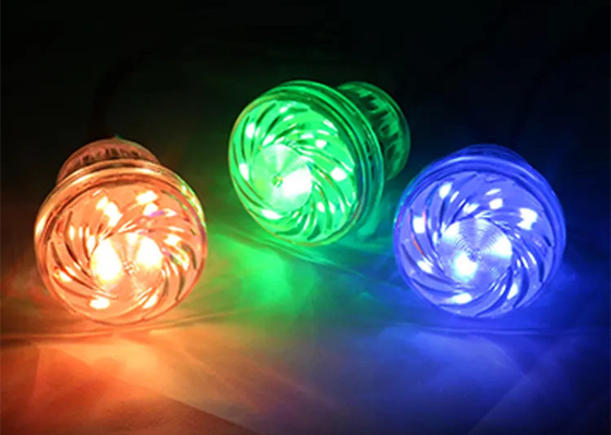 24 فولت RGB WS2811/UCS1903 LED ضوء ترفيهي ضوء بكسل ضوء Cabochon LED 60mm 18 Led