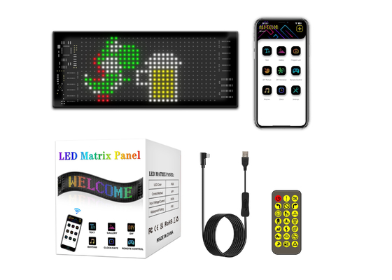 لوحة إشارات LED مرنة 16 * 32 التحكم في التطبيقات برمجية الرسائل المتدحرجة العرض لوحة سيارة مرنة