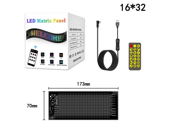 لوحة إشارات LED مرنة 16 * 32 التحكم في التطبيقات برمجية الرسائل المتدحرجة العرض لوحة سيارة مرنة
