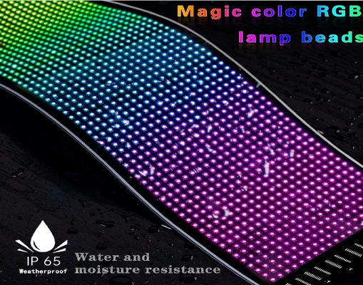لوحة إشارات LED للتحكم في التطبيق 20 * 64 مرنة USB قابلة للبرمجة المتحركة المخصصة رسالة إشارات السيارة العرض الرقمي