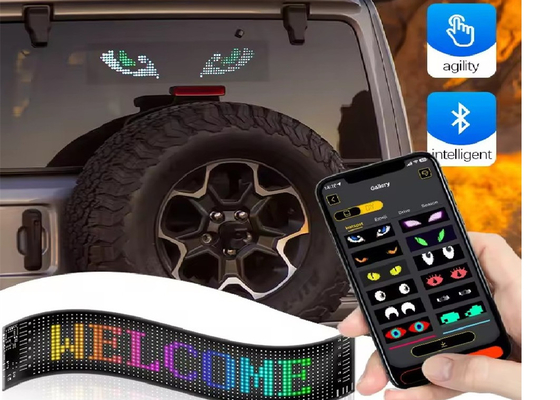 شاشة LED ناعمة العلامة التجارية الترويجية العرض RGB اللون APP الذكية قابلة للبرمجة الداخلية علامة LED