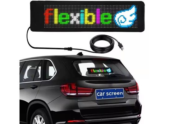 برمجية DIY التمرير النص 5V USB التحكم اللاسلكي RGB مرنة LED علامة السيارة للإعلان