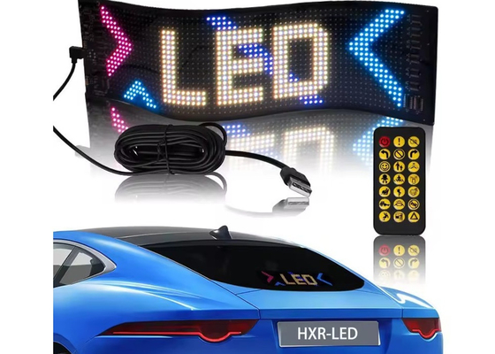 برمجية DIY التمرير النص 5V USB التحكم اللاسلكي RGB مرنة LED علامة السيارة للإعلان