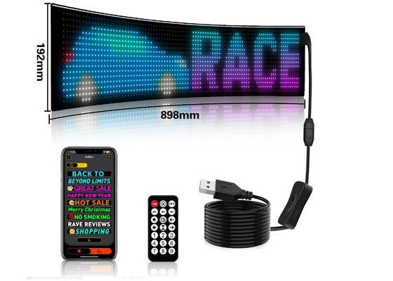لوحة الرسومات المتحركة المصممة خصيصًا للاستعراض الإعلاني الترويجية العرض RGB اللون APP شاشة LED داخلية ذكية