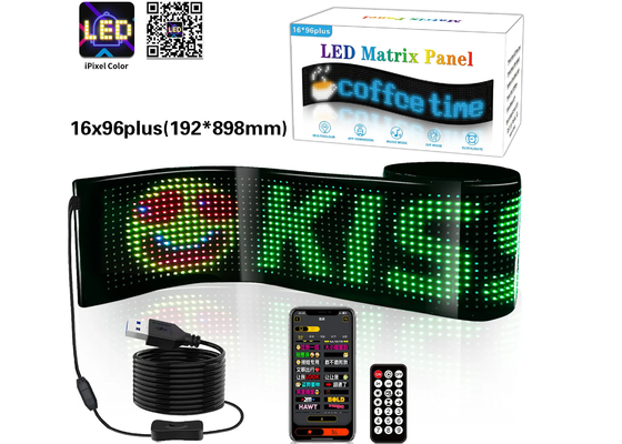 DIY LED Sign Matrix Panel Screen APP Control For Shop Billboard بار سيارة جديدة الحجم 1696 زائد