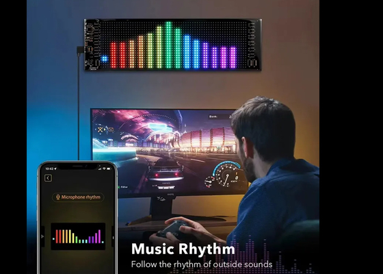 إشارة تحكم التطبيق الإعلانية النافذة الخلفية شاشة رقمية مع 192x898mm شاشة LED ناعمة صورة الرسوم المتحركة