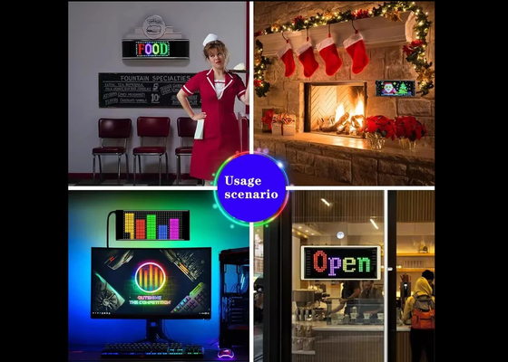 إشارة تحكم التطبيق الإعلانية النافذة الخلفية شاشة رقمية مع 192x898mm شاشة LED ناعمة صورة الرسوم المتحركة