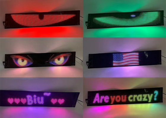 إشارات الرسوم المتحركة LED للسيارات الشاحنة 5VDC USB / 2A النص المتداول 120x595mm شاشة العرض