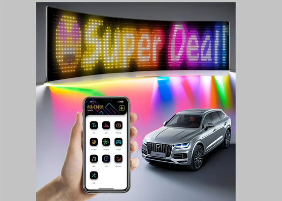 شاشة شاشة السيارة الرقمية LED متعددة الوظائف قابلة للبرمجة