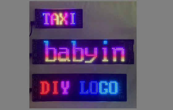 DIY LED Taxi Window Display شاشة LED للإعلان عن السيارات تصميم قابل للتخصيص لـ JDM،إعلانات السيارات