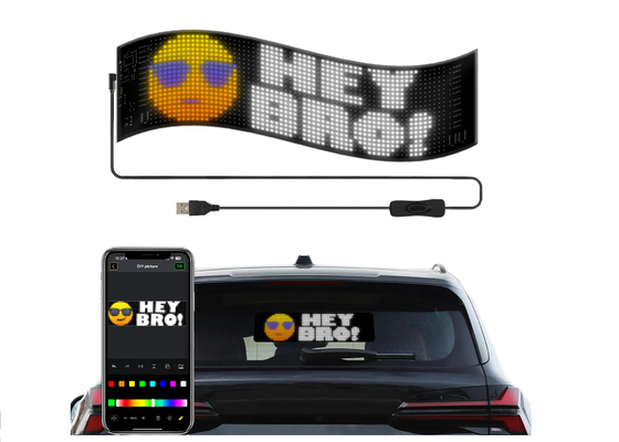 DIY LED Taxi Window Display شاشة LED للإعلان عن السيارات تصميم قابل للتخصيص لـ JDM،إعلانات السيارات