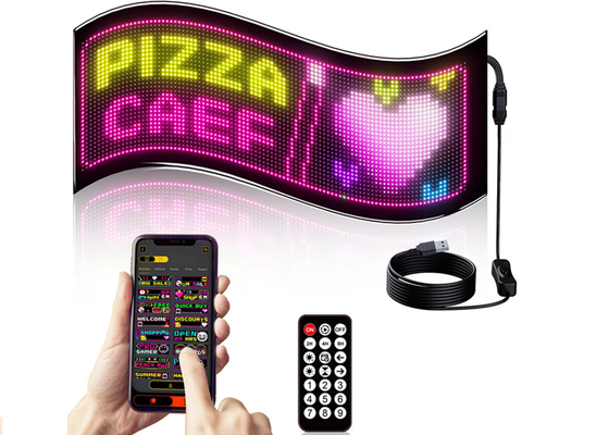 32 * 96 صف مزدوج LED الإعلانات علامة السيارة لوحة مرنة بكسل قابل للبرمجة التمرير DIY لوحة مصفوفة النص