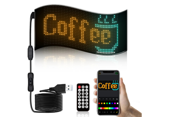 24*48 LED عرض ضوء مرن APP التحكم في الشاشة الإعلانية للسيارة Ip65 كامل اللون عرض سيارة عالي الوضوح