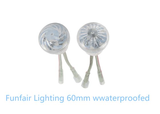 DC24V 360°  60mm Outdoor Waterproof Amusement Turbo Shell Led Cabochon Bulb For Funfair Lighting