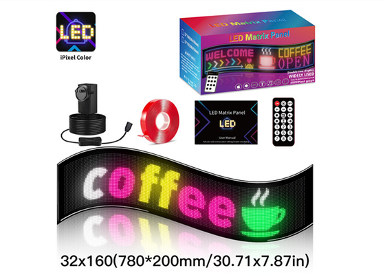 32 * 160 ملون كامل صف مزدوج التمرير إشارة الضوء LED للسيارة إشارة الإعلانات LED شاشة العرض
